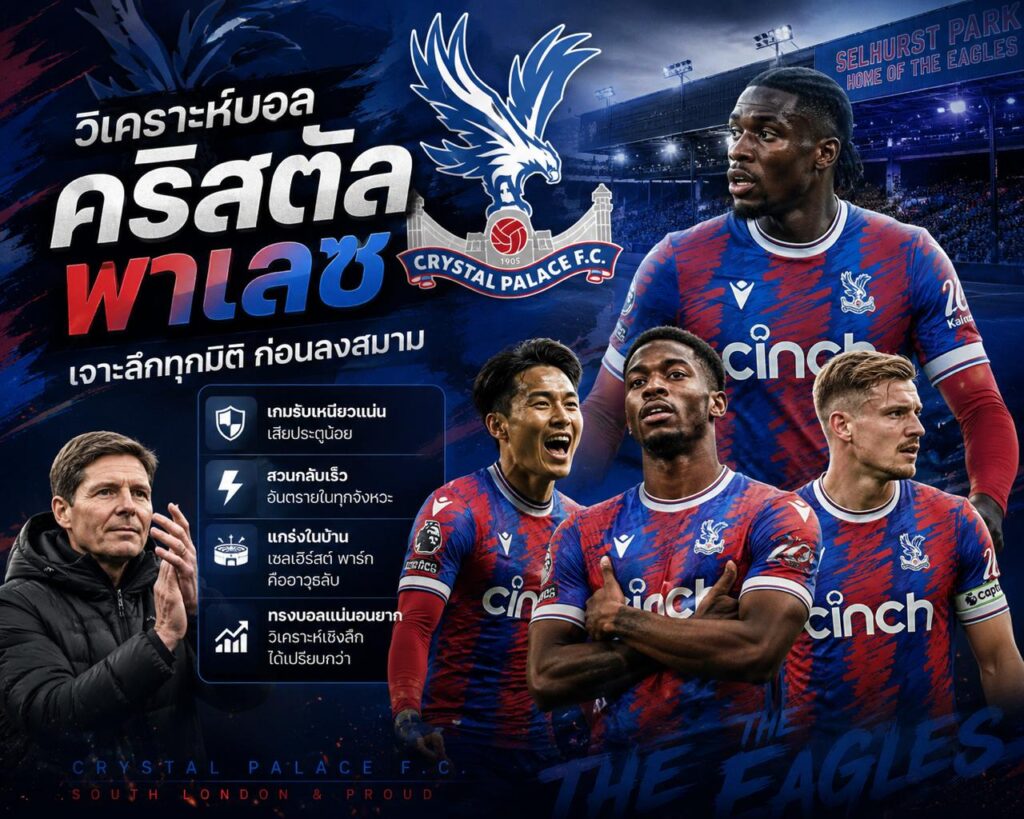วิเคราะห์บอลคริสตัลพาเลซ พรีเมียร์ลีก อังกฤษ พร้อมแนวโน้มการเดิมพัน
