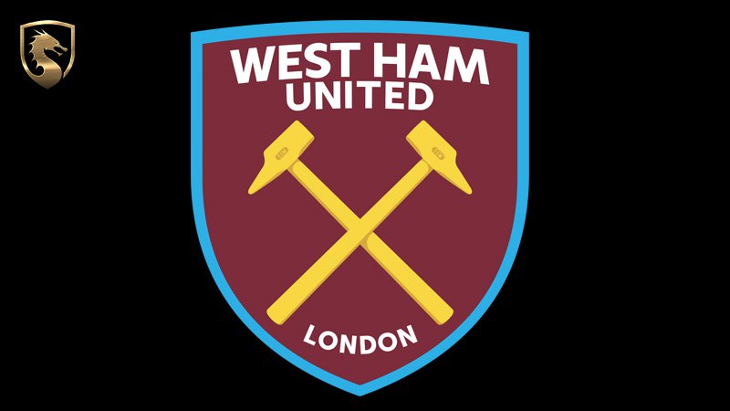 โลโก้เวสต์แฮม ยูไนเต็ด สโมสรฟุตบอลพรีเมียร์ลีกอังกฤษ