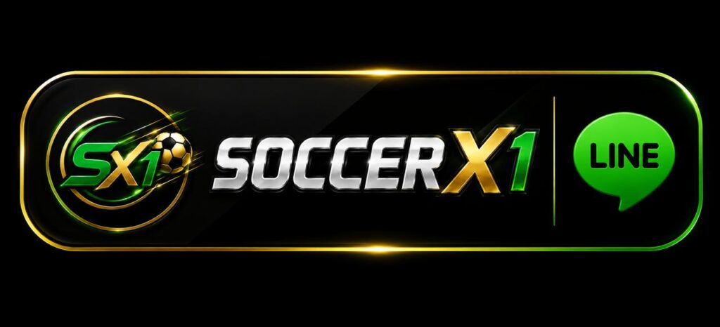 ปุ่มแอดไลน์ SoccerX1 สำหรับสมัครแทงบอล ติดต่อแอดมิน และเข้าใช้งานระบบเดิมพันฟุตบอลออนไลน์