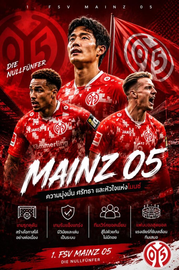 วิเคราะห์บอลไมนซ์ 05 ทีมดังบุนเดสลีกา พร้อมจุดแข็ง จุดอ่อน สถิติ และแนวโน้มการเดิมพัน